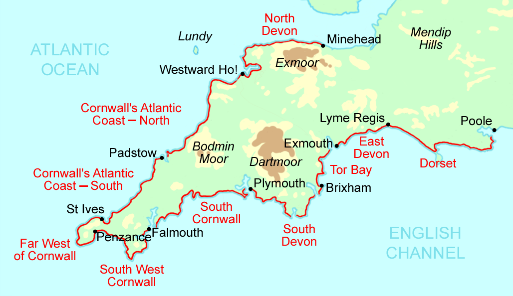 South West Coast Path Wall Map